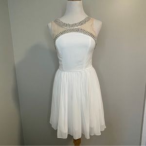 White Sequined Mini Dress - Way Inn Clothing Co. size 3
